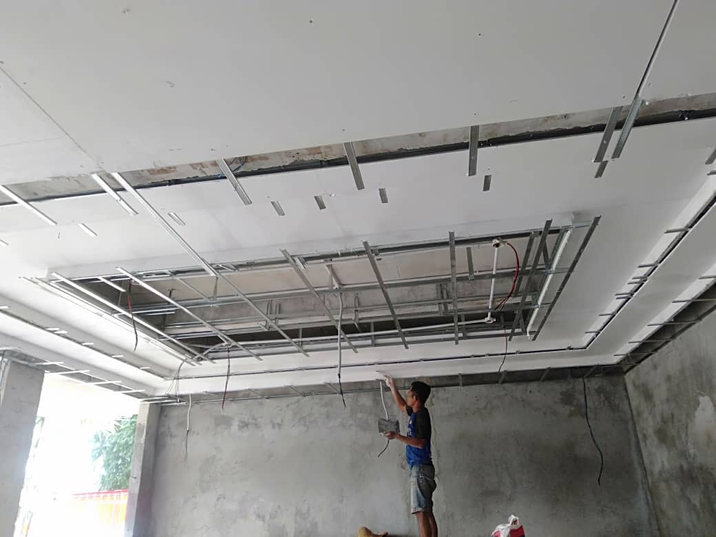Ceiling frame under construction